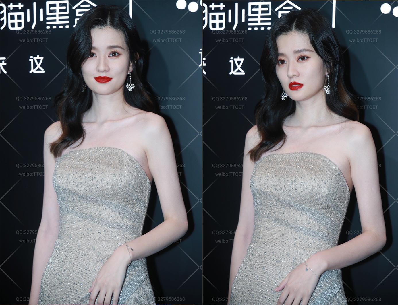 修图练习原图素材 JPG格式未修原图 乔欣早期活动现场照