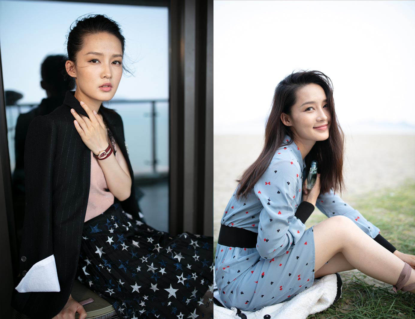 修图练习原图素材 cr2格式未修原图 李沁早期外景拍摄服装原片。